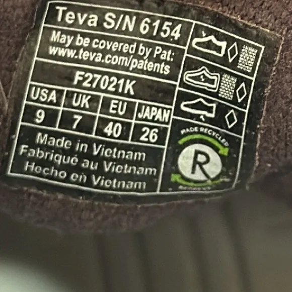Teva Men’s Omnium Water Hiking Sandals Closed Toe Sport Outdoor Shoes Size 9