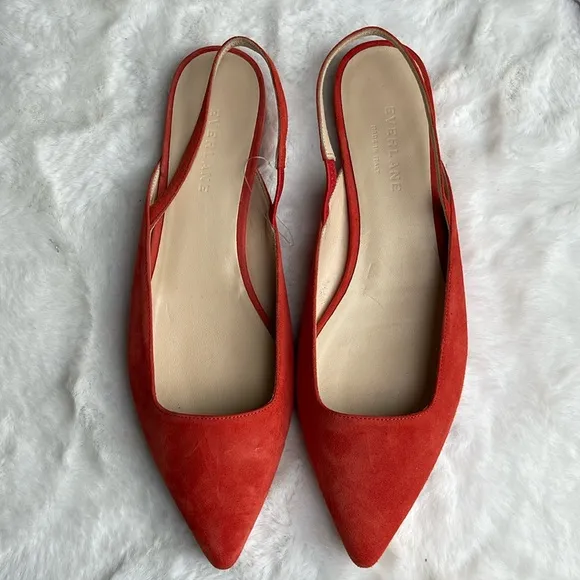 The Editor Slingback suede flat shoes