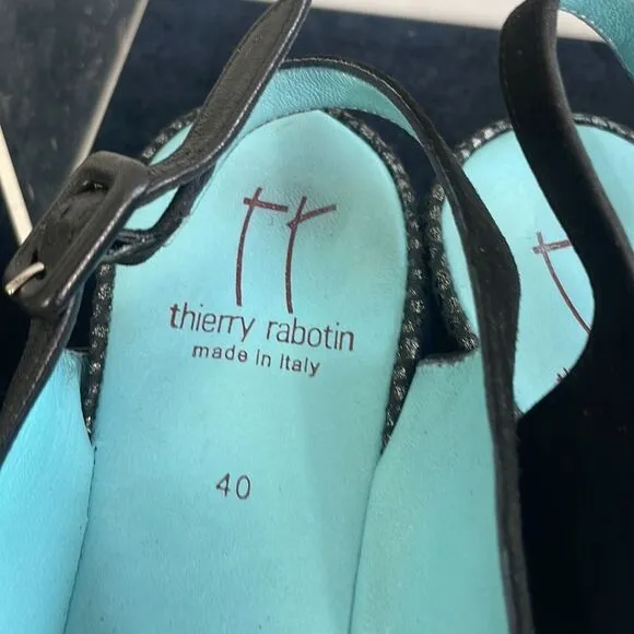 Thierry Rabotin Black Wedges Shoes
