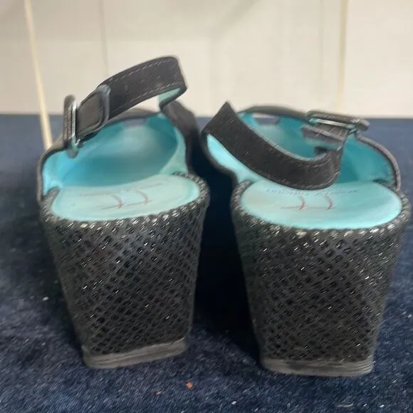 Thierry Rabotin Black Wedges Shoes