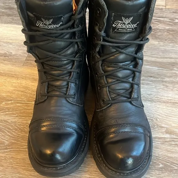 Thorogood GEN-Flex2 8” Black Tactical Boots Leather  Slip-Resistant size 9.5
