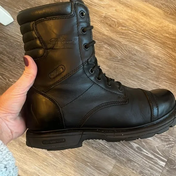 Thorogood GEN-Flex2 8” Black Tactical Boots Leather  Slip-Resistant size 9.5