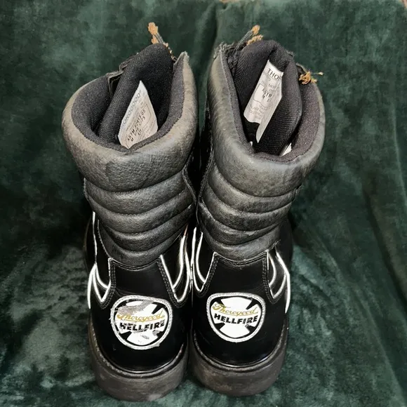 Thorogood Hellfire Wildland Firefightint Boots Size 11 X Wide Steel Toe Zip Up