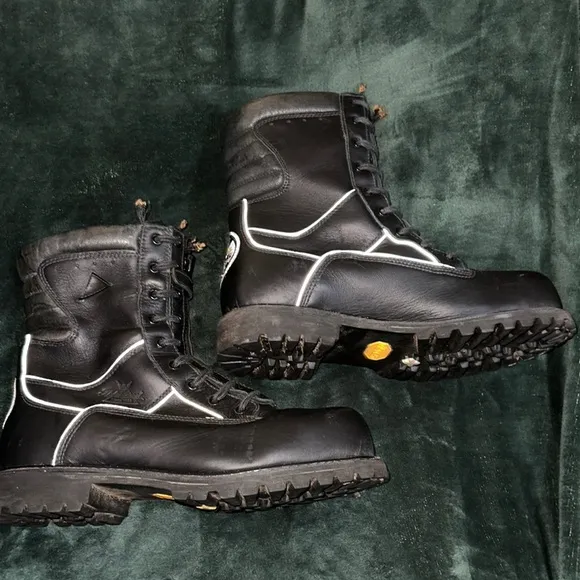Thorogood Hellfire Wildland Firefightint Boots Size 11 X Wide Steel Toe Zip Up