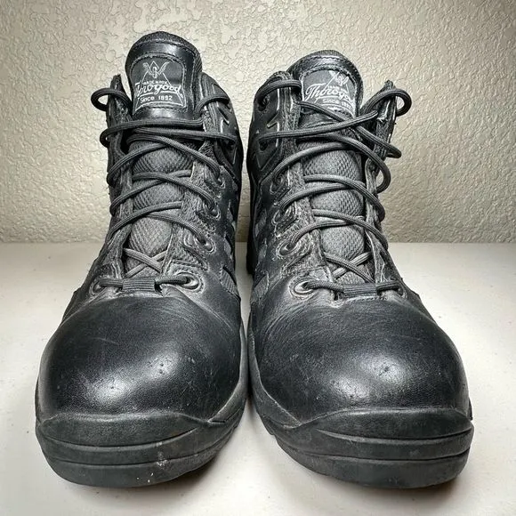 Thorogood Mens 9 Night Recon Mid Cut Hiker Tactical Boots Black Oil Resistant