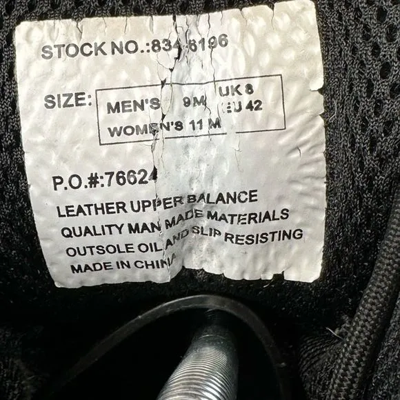 Thorogood Mens 9 Night Recon Mid Cut Hiker Tactical Boots Black Oil Resistant