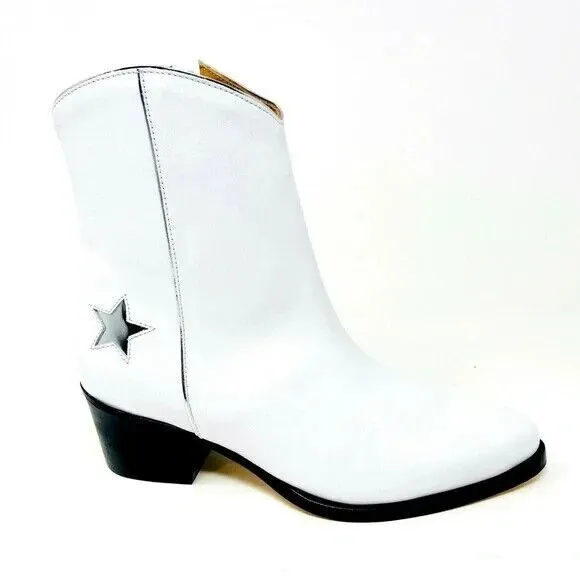 Thursday Boot Sedona Country White Boots Womens Sz 9.5 / 41 Leather Bootie NEW