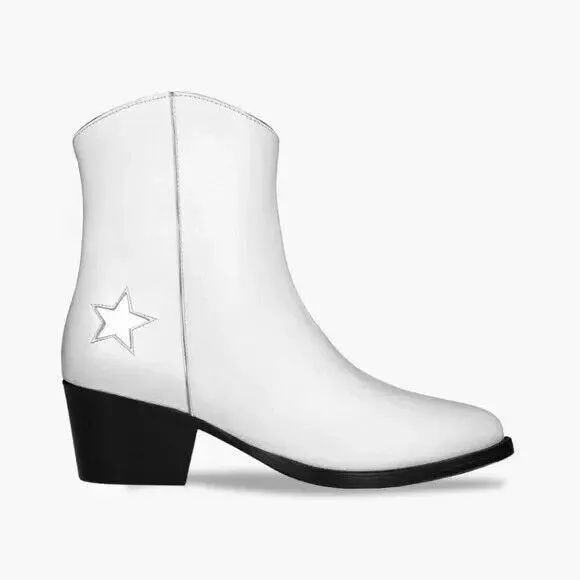 Thursday Boot Sedona Country White Boots Womens Sz 9.5 / 41 Leather Bootie NEW