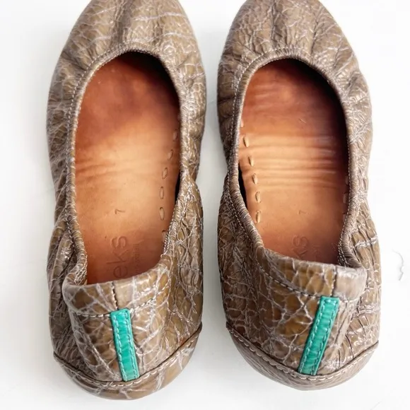 Tieks Ballet Flat Shoes Croc Women’s green