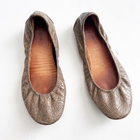 Tieks Ballet Flat Shoes Croc Women’s green