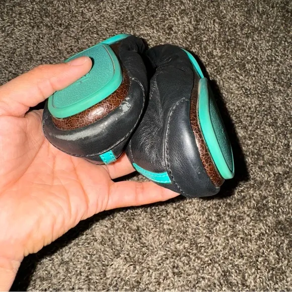 Tieks by Gavrieli Black Leather Ballet Flat Shoes Size 6