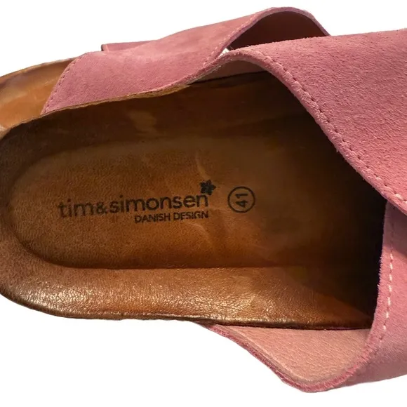 Tim &amp; Simonsen Danish Design - Annet Sandal Women’s Size 9 Pink suede sandal