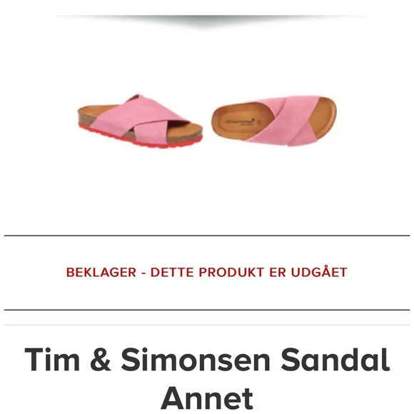 Tim &amp; Simonsen Danish Design - Annet Sandal Women’s Size 9 Pink suede sandal