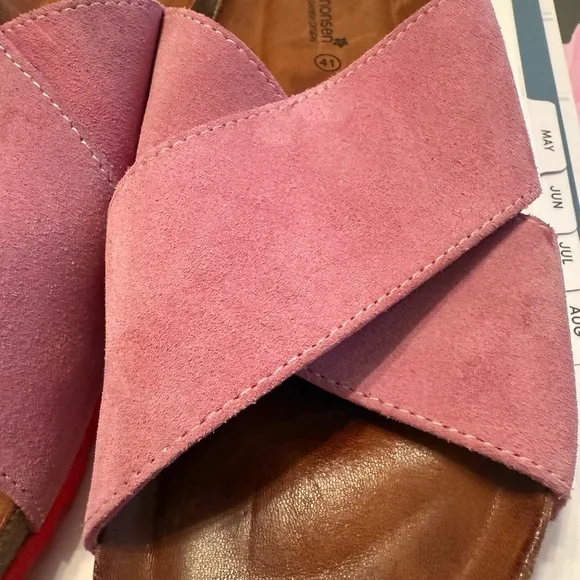 Tim &amp; Simonsen Danish Design - Annet Sandal Women’s Size 9 Pink suede sandal