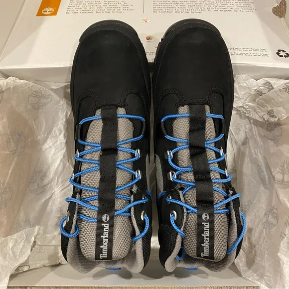 Timberland Euro Hiker Black Waterproof Hiking Ankle Boots Bootie Shoes 7 NEW