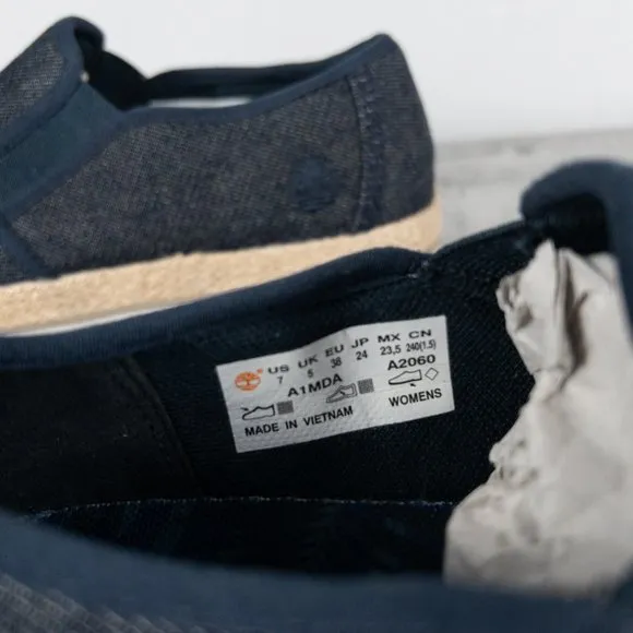 Timberland Loafer Flat Eivissa Sea Slip-on Shoes Espadrille Denim 7