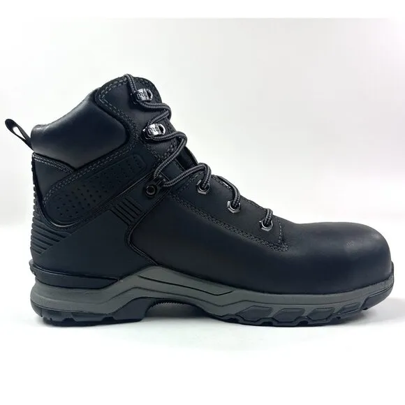 Timberland Pro Hypercharge 6&quot; Mens 8 Wide Black Composite Toe Work Boots PRO481
