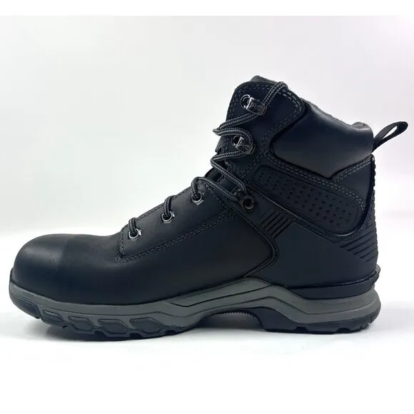 Timberland Pro Hypercharge 6&quot; Mens 8 Wide Black Composite Toe Work Boots PRO481