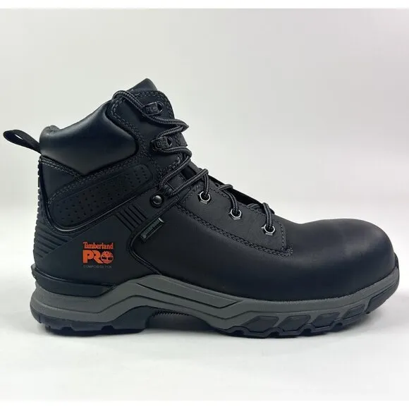 Timberland Pro Hypercharge 6&quot; Mens 8 Wide Black Composite Toe Work Boots PRO481
