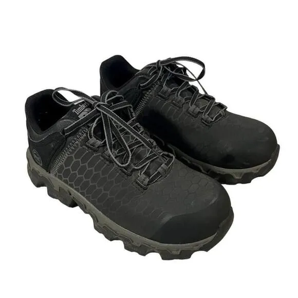 Timberland Pro Womens Black Gray Powertrain Sport Work Sneaker Shoes Size 7W
