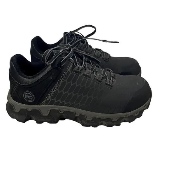 Timberland Pro Womens Black Gray Powertrain Sport Work Sneaker Shoes Size 7W