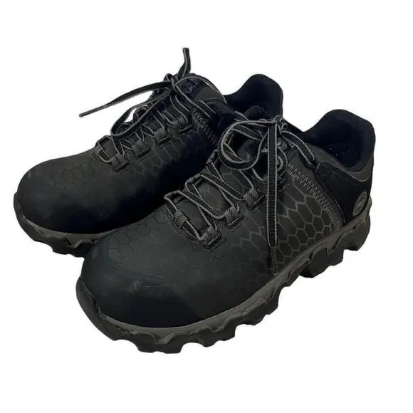 Timberland Pro Womens Black Gray Powertrain Sport Work Sneaker Shoes Size 7W