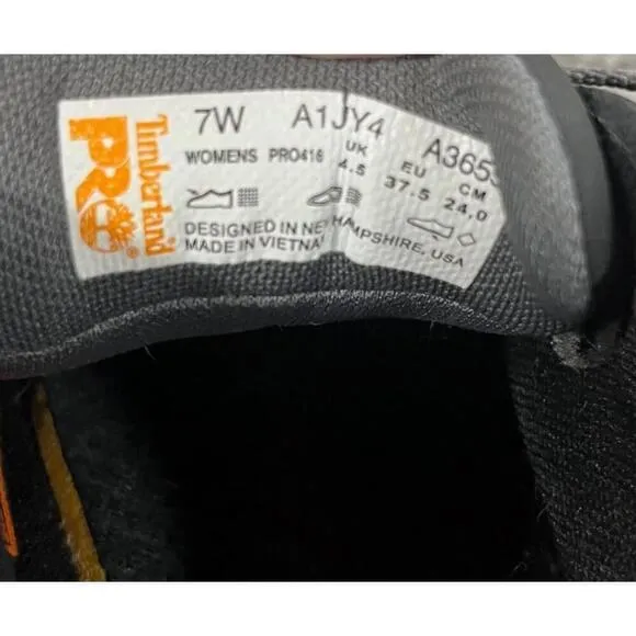 Timberland Pro Womens Black Gray Powertrain Sport Work Sneaker Shoes Size 7W