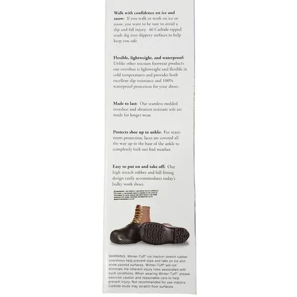 Tingley Winter-Tuff Studded Rubber Overshoes Hi-Top Ice Traction Boots
