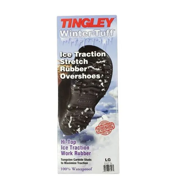 Tingley Winter-Tuff Studded Rubber Overshoes Hi-Top Ice Traction Boots