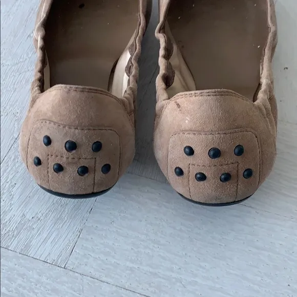 Tods Suede Women shoes size 38 ballet flat elastic