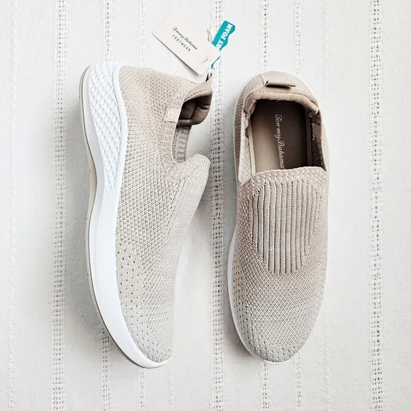 Tommy Bahama Memory Foam Knit Athletic Shoes Neutral Athleisure Stretch Women 10