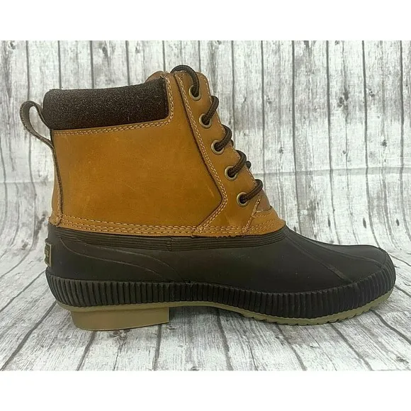 Tommy Hilfiger TM Charlie Mens  Water Resistant Leather Rubber Duck Boots Size 8