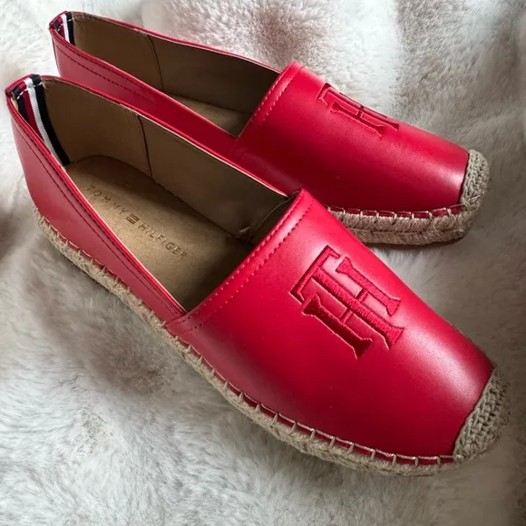 Tommy Hilfiger Women’s Red Flat Shoes