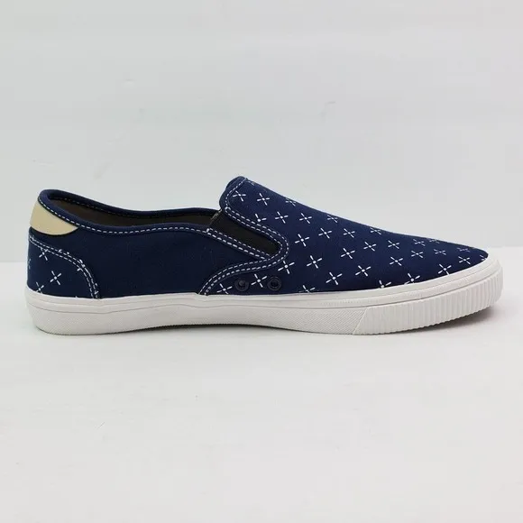 Toms Baja Mens Size 9 Navy Bandana Blue Slip On Casual Loafer Shoes