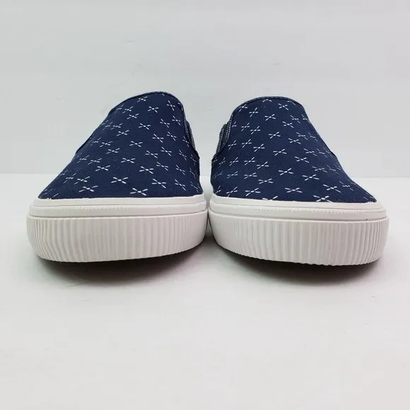 Toms Baja Mens Size 9 Navy Bandana Blue Slip On Casual Loafer Shoes
