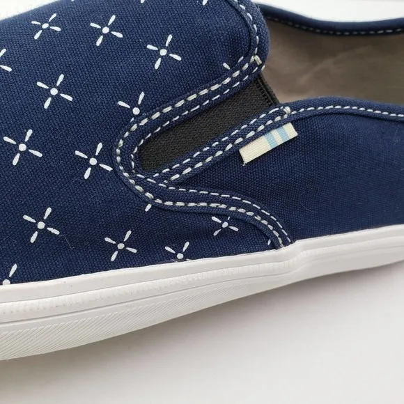 Toms Baja Mens Size 9 Navy Bandana Blue Slip On Casual Loafer Shoes