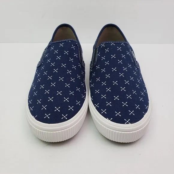 Toms Baja Mens Size 9 Navy Bandana Blue Slip On Casual Loafer Shoes