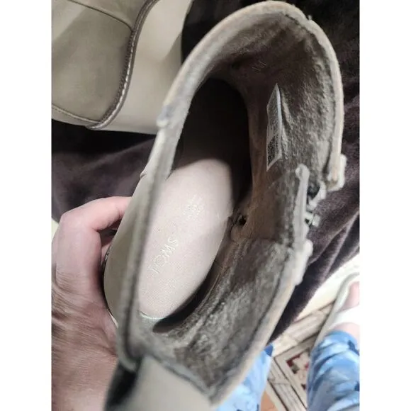 Toms Womens Raven Nubuck Water Resistant Ankle Boots Size 9 US