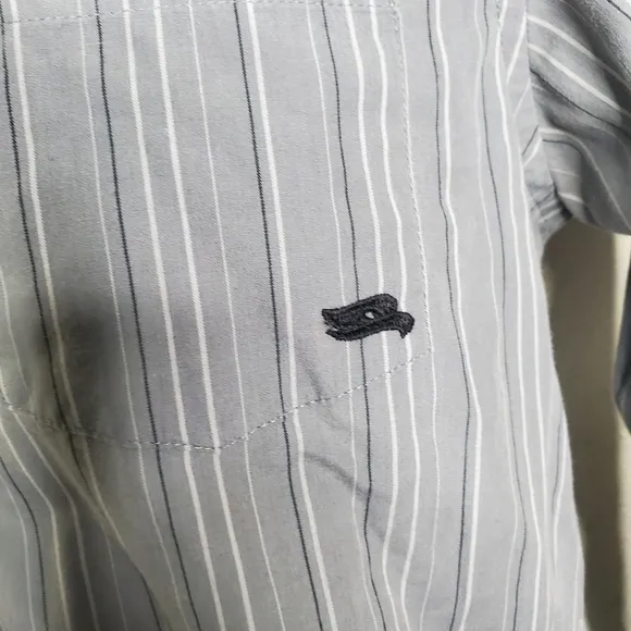 Tony Hawk Button Front Shirt Boys XL  Casual Long Sleeve Cotton Grey