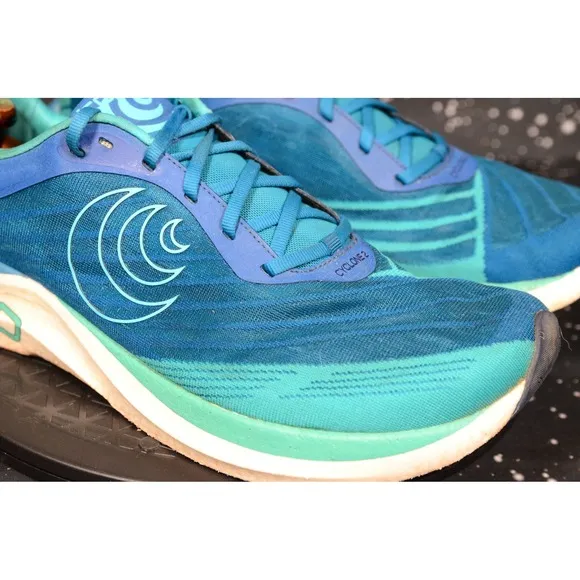Topo Athletic Cyclone 2 Men's Sneakers Sz 12 Blue Aqua Lace Up Running Shoes
