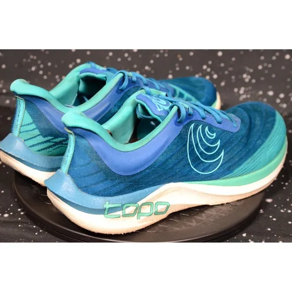 Topo Athletic Cyclone 2 Men's Sneakers Sz 12 Blue Aqua Lace Up Running Shoes