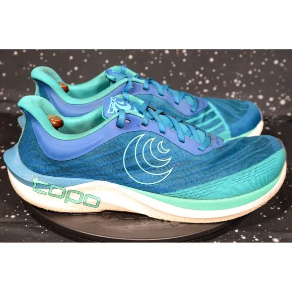 Topo Athletic Cyclone 2 Men's Sneakers Sz 12 Blue Aqua Lace Up Running Shoes