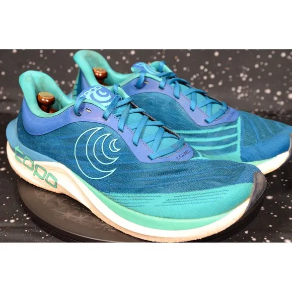 Topo Athletic Cyclone 2 Men's Sneakers Sz 12 Blue Aqua Lace Up Running Shoes
