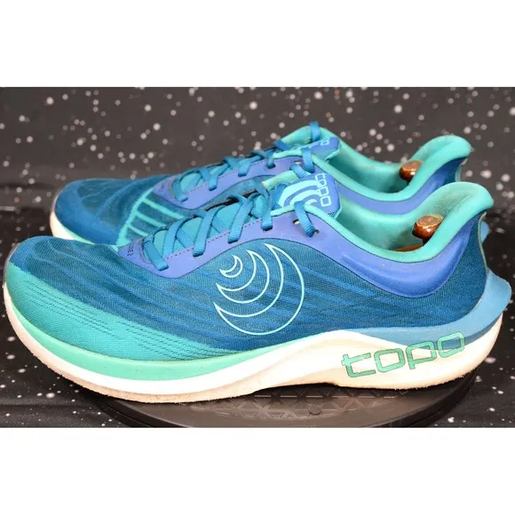 Topo Athletic Cyclone 2 Men's Sneakers Sz 12 Blue Aqua Lace Up Running Shoes