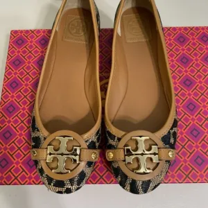 Tory Burch Aaden Ballet Flat Leopard Print Size 6