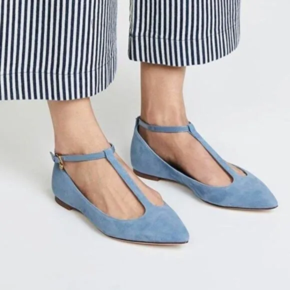Tory Burch Ashton T-strap Y2K Flat Women's Shoes size 5M