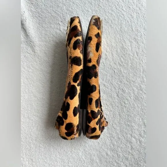 Tory Burch Leopard Ballerina Ballet‎ Flat Women Shoes Size 5M loafers