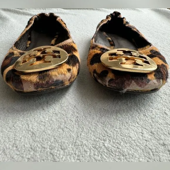 Tory Burch Leopard Ballerina Ballet‎ Flat Women Shoes Size 5M loafers