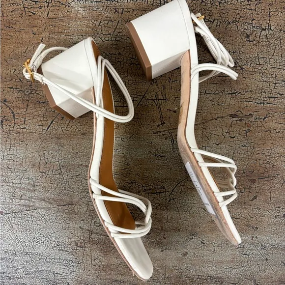 Tory Burch Mini Benton Knotted Strap Leather Block Heel Sandals