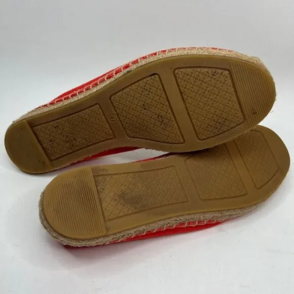 TORY BURCH Samba Gold Calf Hair Espadrille-Linen Metallic Mestico Shoes Sz 7